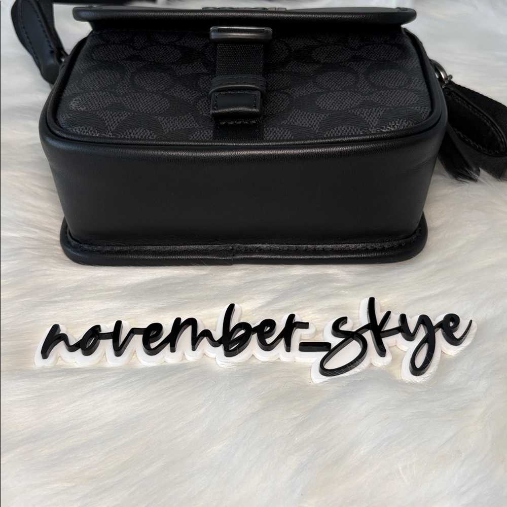Coach Racer Gunmetal/Charcoal/Black Crossbody Bag - Picture 15 of 15